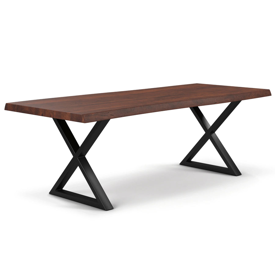 Brooks - Dining Table - X Base - 40"D x 79"W x 29.75"H / Americano Top / Black Base