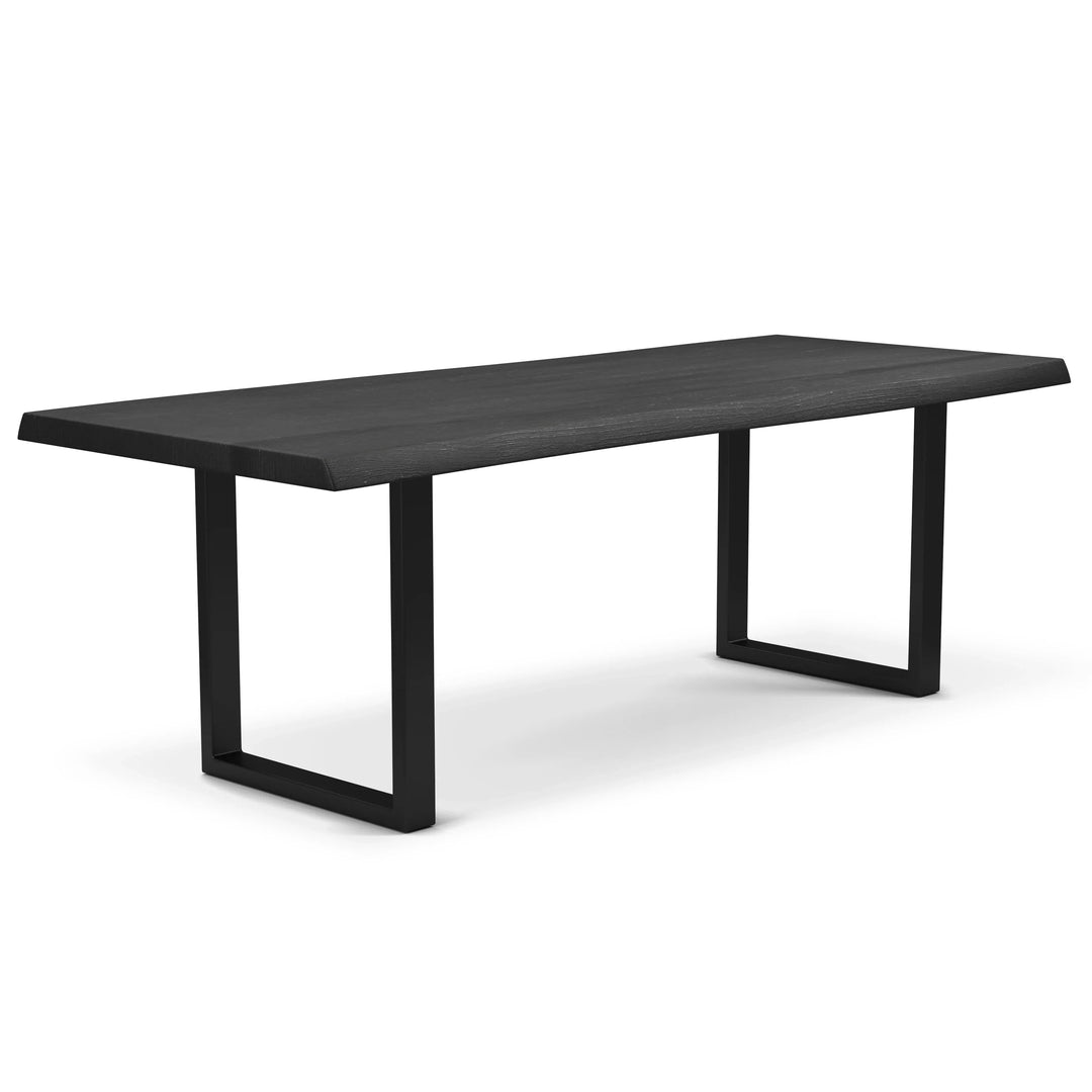 Brooks - Dining Table - U Base - 40"D x 79"W x 29.75"H / Ebonized Top / Black Base