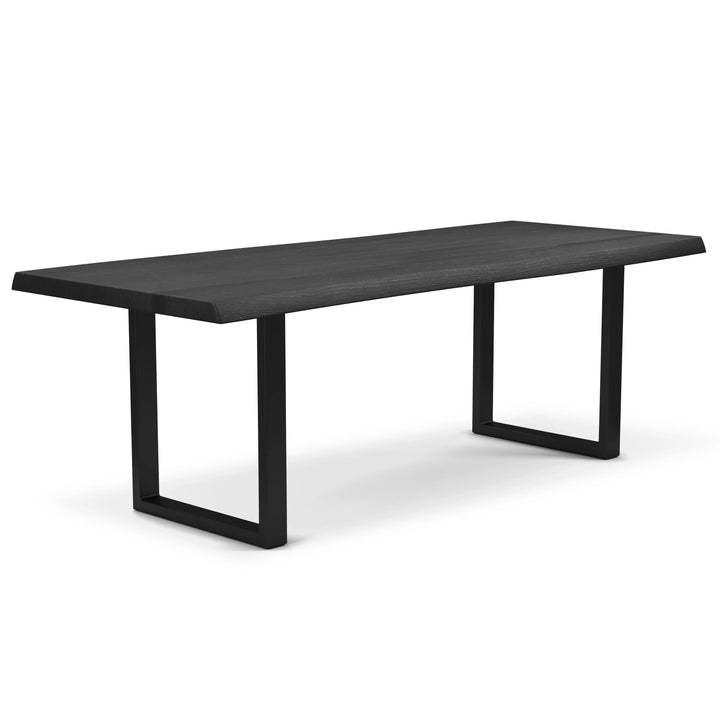 Brooks - Dining Table - U Base - 40"D x 79"W x 29.75"H / Ebonized Top / Black Base