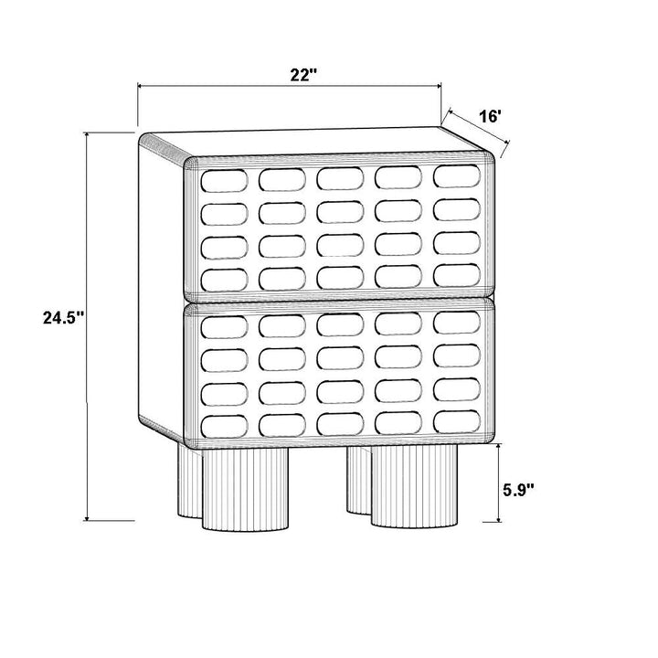 Astor Nightstand — line