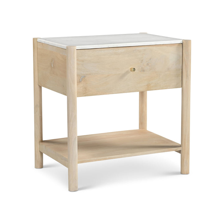 Nellie Nightstand - White Wash · 23.5"