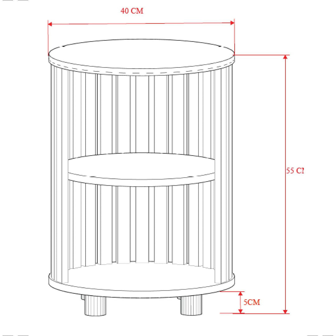 Tessa Round End Table — line
