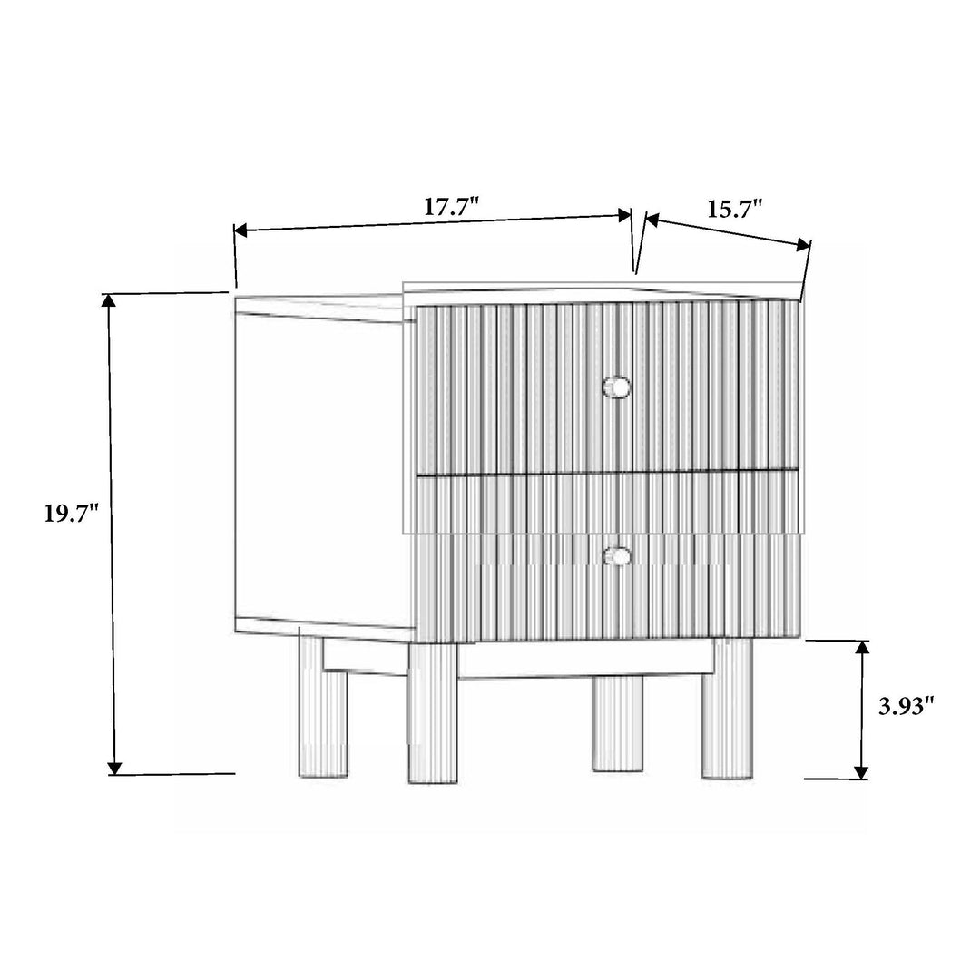 Zoe Mini Nightstand — line