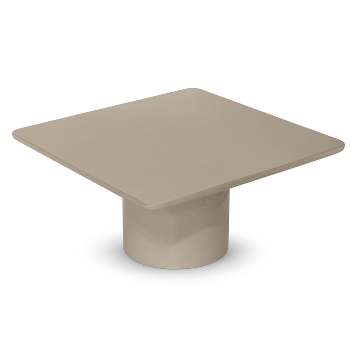 Alessia Short Enamel Coffee Table - Latte Taupe · 14.25"