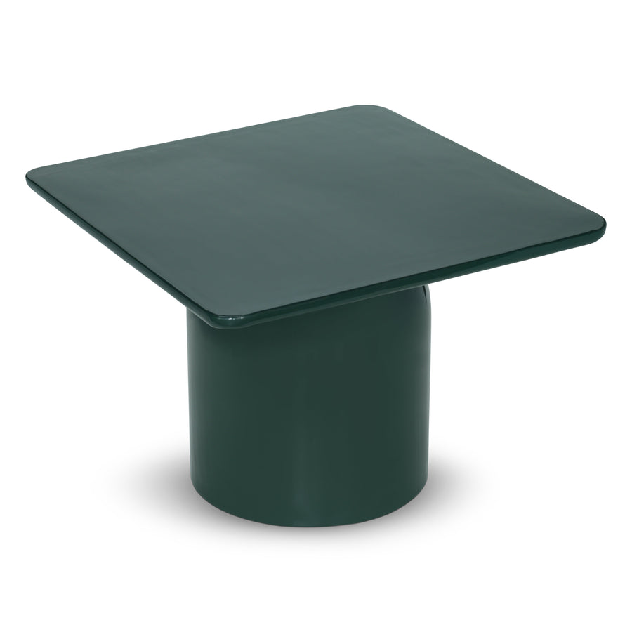Alessia Tall Enamel Coffee Table - Obsidian Green · 16.5"