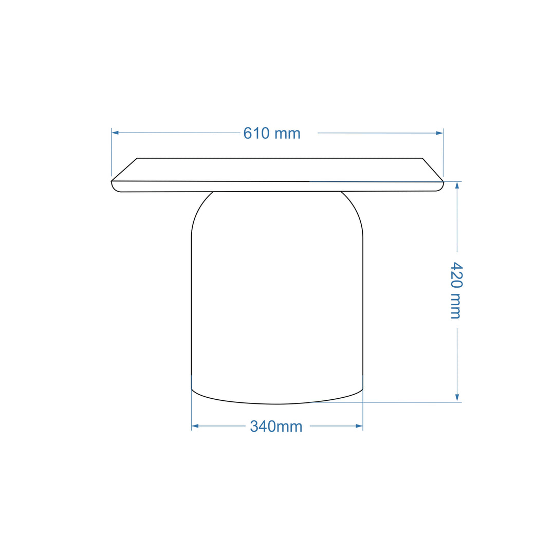 Alessia Tall Enamel Coffee Table — line
