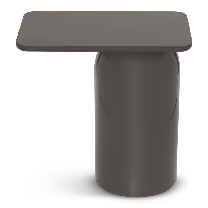 Alessia Enamel End Table - Deep Umber Brown · 20"