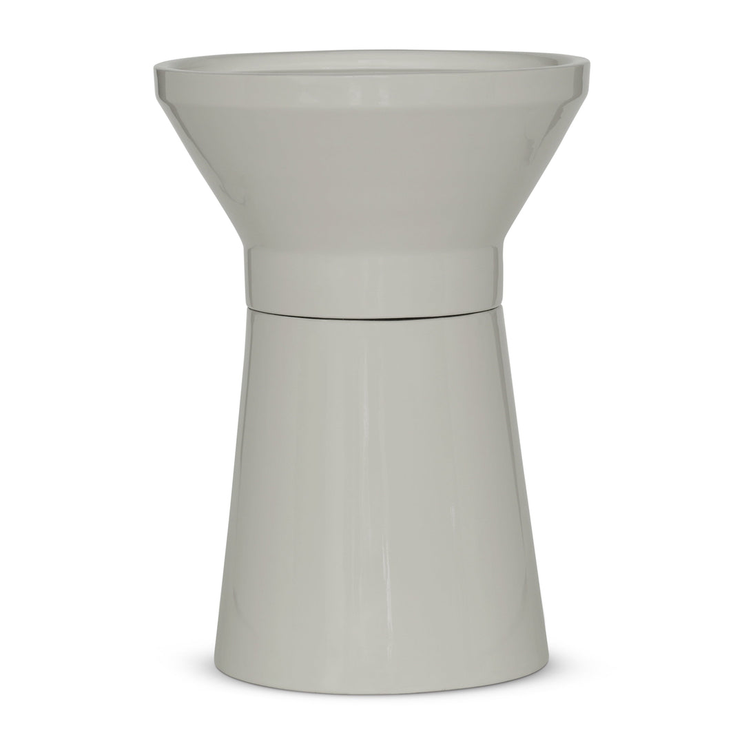 Sabine Enamel End Table - Bone White · 20"