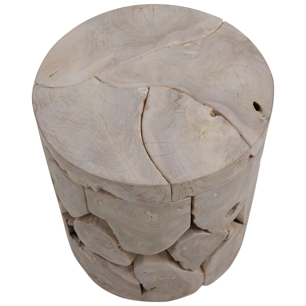 Briarn Round Side Table Bleached - SwayLiving