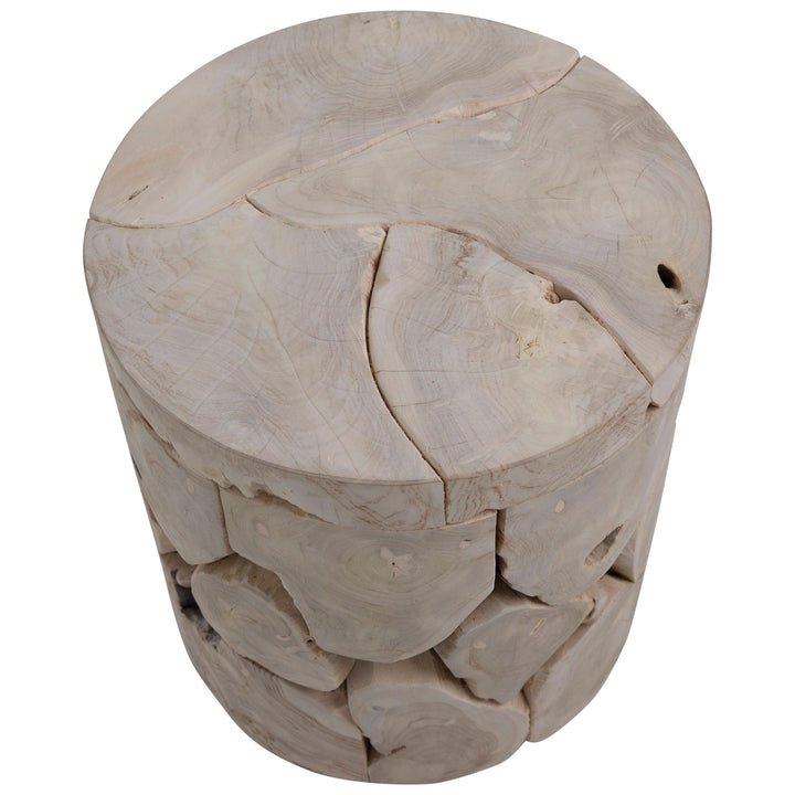 Briarn Round Side Table Bleached - SwayLiving