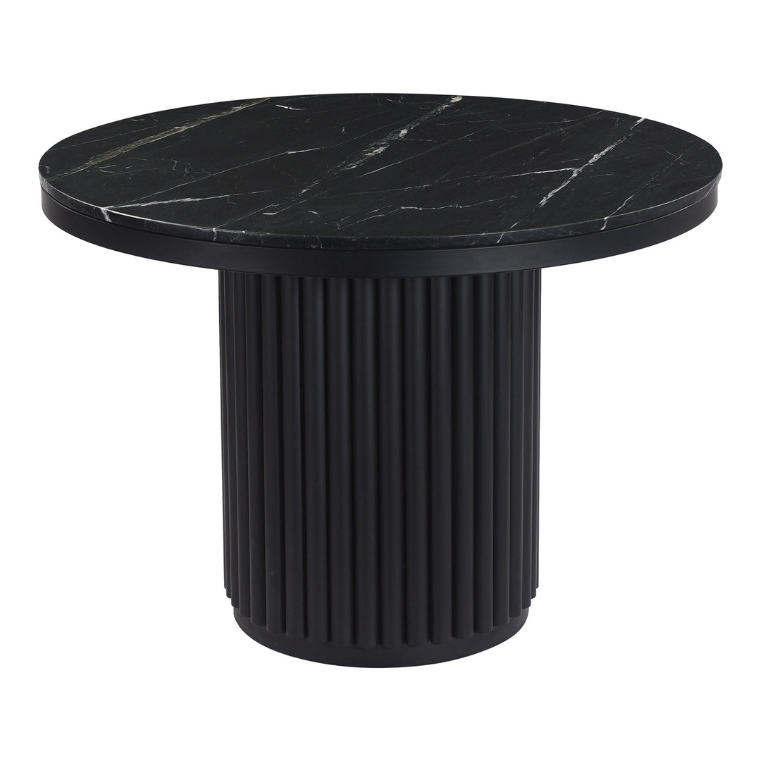 Tower Dining Table Black Marble - SwayLiving
