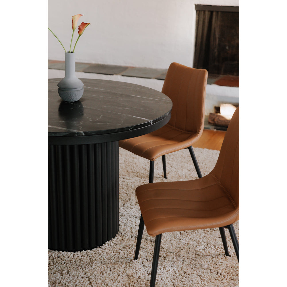SwayLiving - Tower Dining Table Black Marble - JD-1034-02-0 | SwayLiving