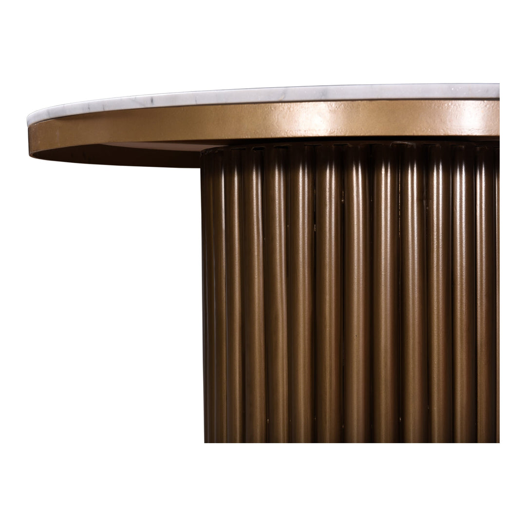 SwayLiving - Tower Dining Table White Marble - JD-1034-51-0 | SwayLiving
