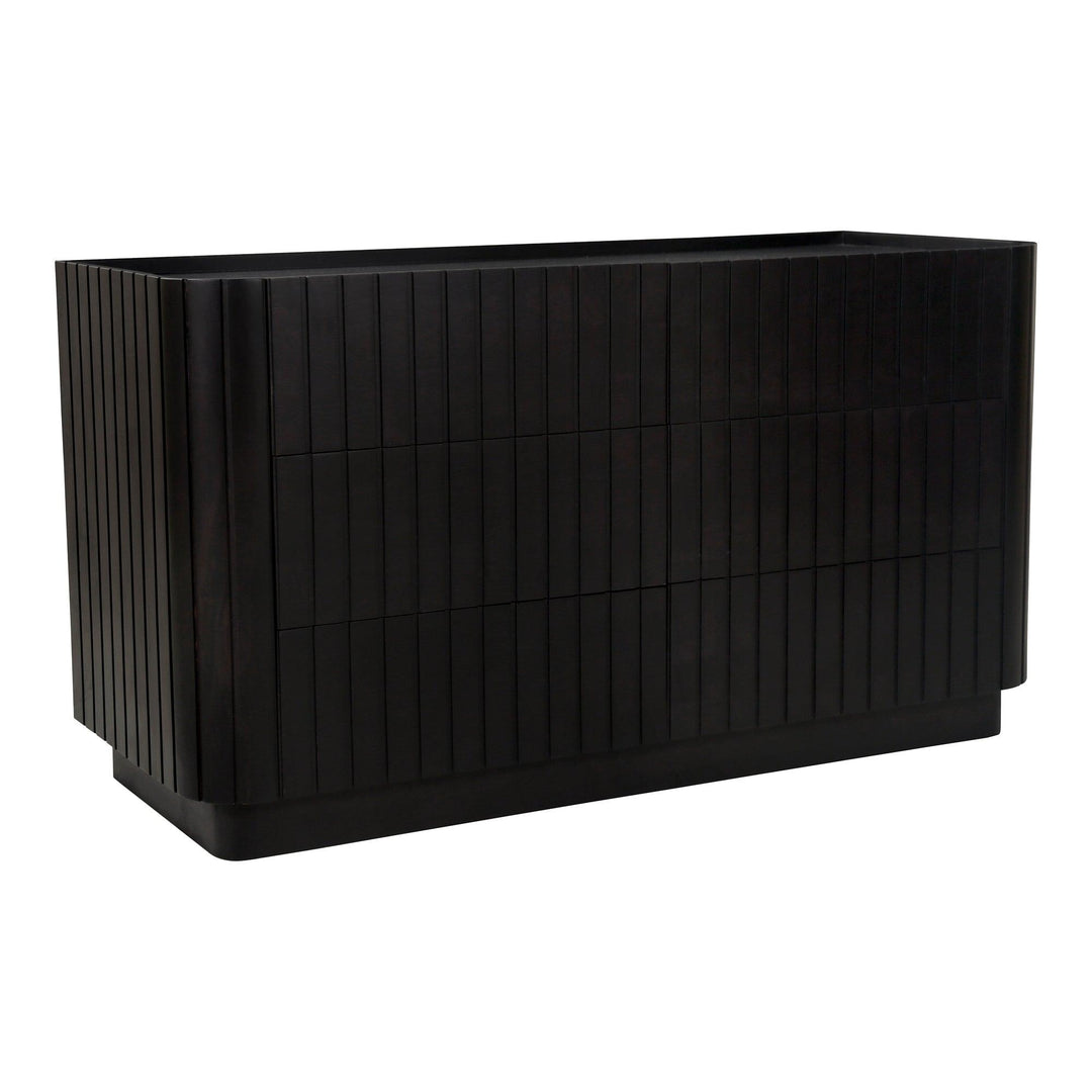 Povera 6 Drawer Dresser Black - SwayLiving