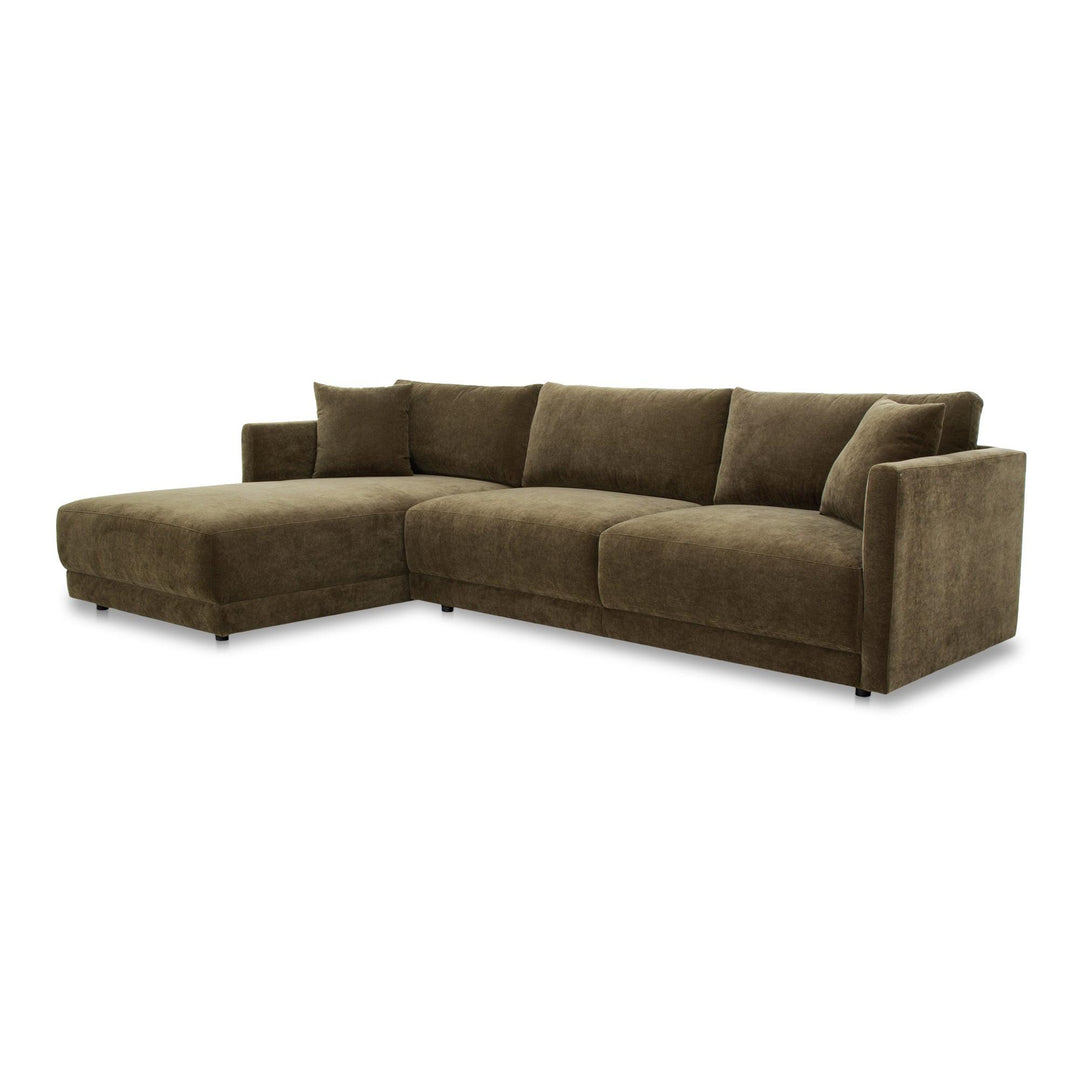 Bryn Sectional Cedar Green Left - SwayLiving
