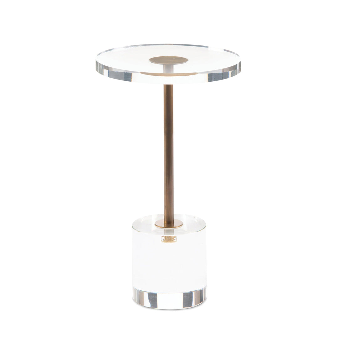 SwayLiving Brass And Acrylic Martini Side Table 2 ACCENT TABLES
