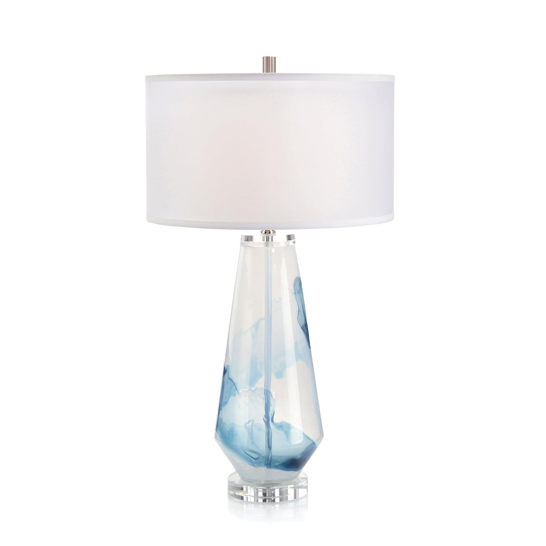 SwayLiving Blue Cloud Glass Table Lamp TABLE LAMPS
