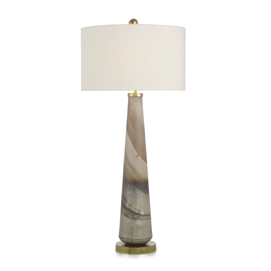 SwayLiving Furling Cream and Caramel Buffet Lamp TABLE LAMPS