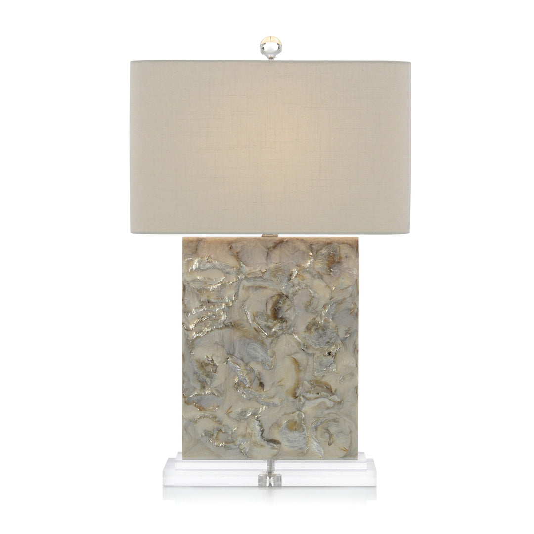 SwayLiving Creamy White and Sultry Grey Table Lamp TABLE LAMPS