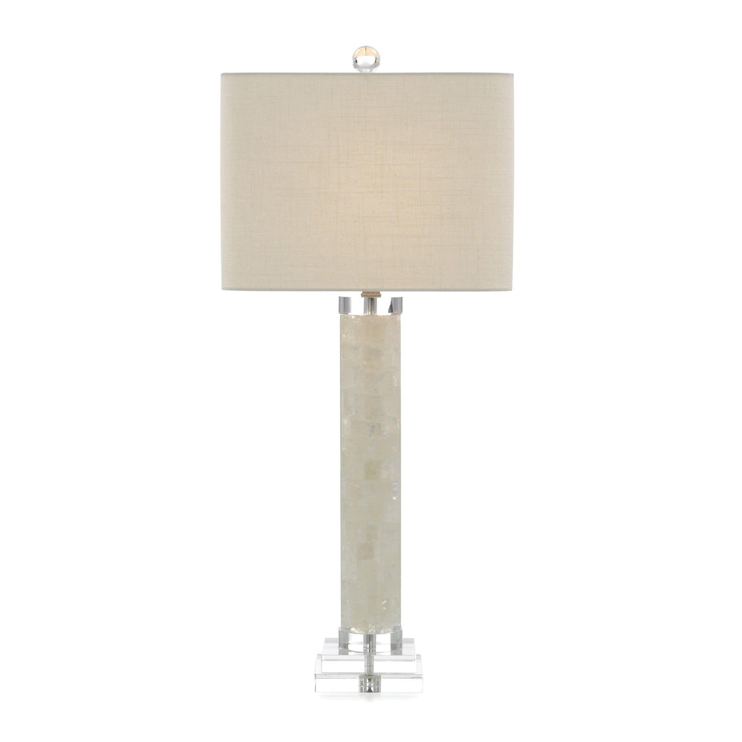 SwayLiving White Calcite and Quartz Table Lamp TABLE LAMPS