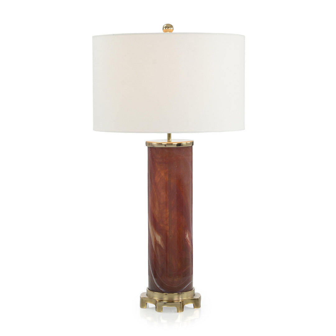 SwayLiving Burnt Sienna Marbled Glass Table Lamp TABLE LAMPS