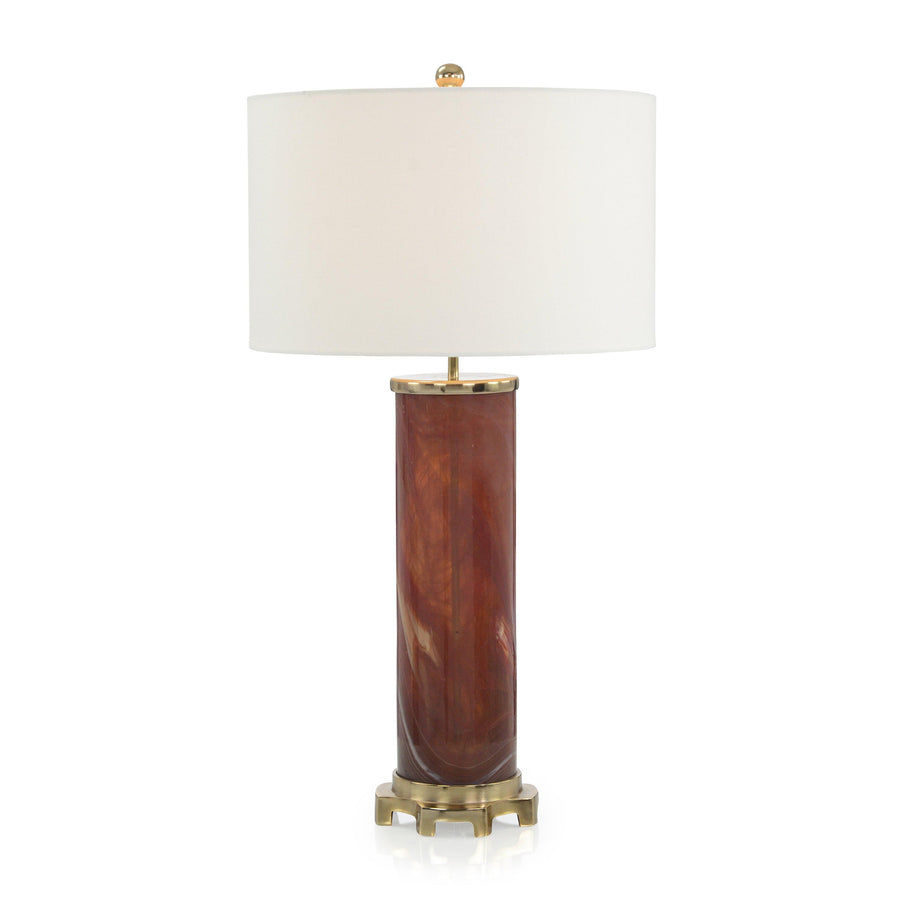 SwayLiving Burnt Sienna Marbled Glass Table Lamp TABLE LAMPS