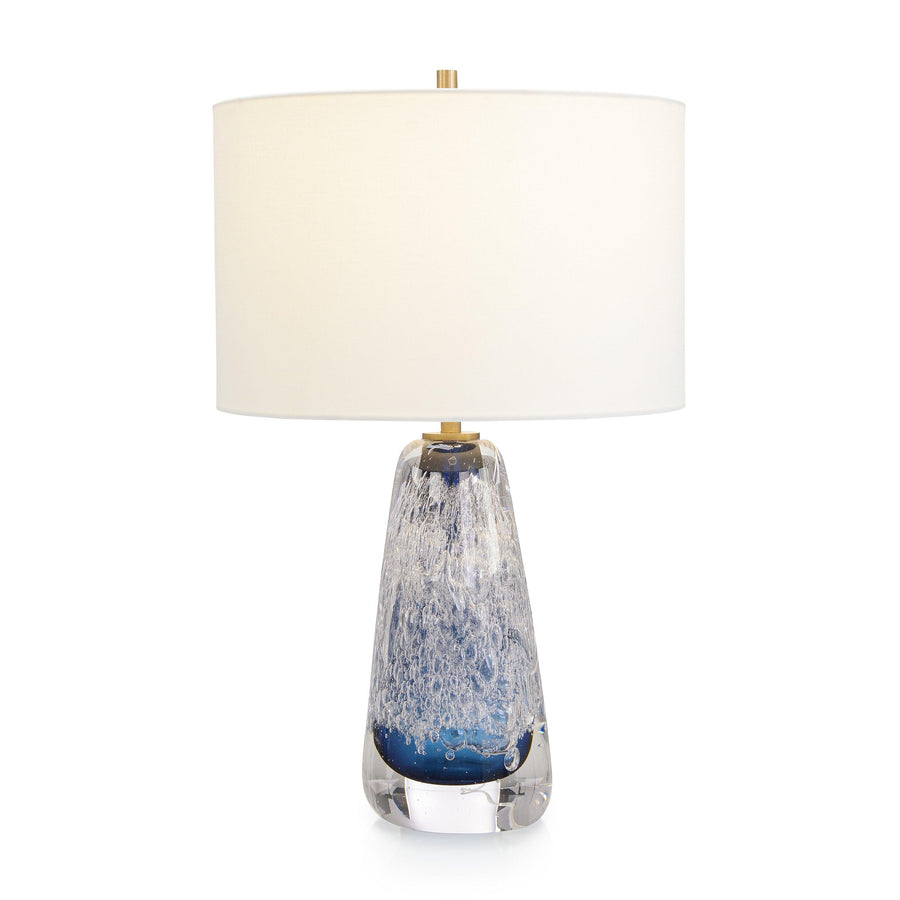 SwayLiving Sapphire Blue Art Glass Table Lamp TABLE LAMPS
