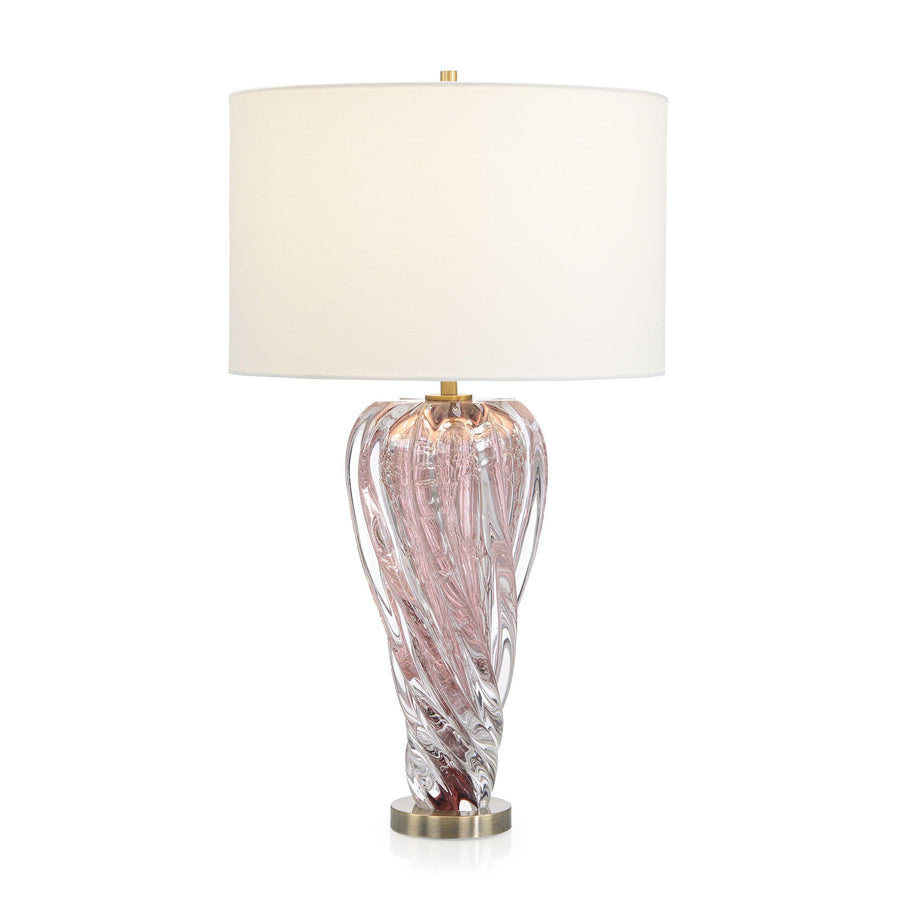 SwayLiving Rose Pink Art Glass Table Lamp TABLE LAMPS