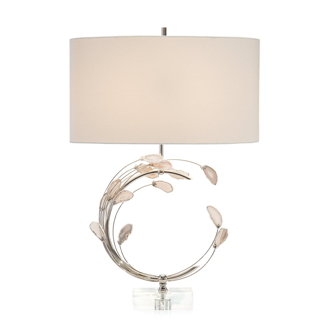 SwayLiving Swirling Agates In Silver Table Lamp TABLE LAMPS