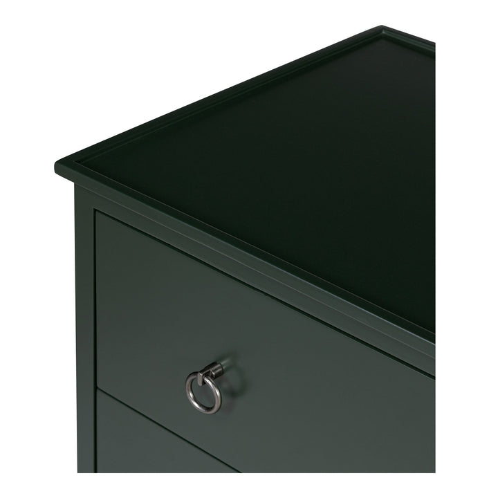 SwayLiving - Reagan 3 Drawer Nightstand Deep Green - JU-1007-27 | SwayLiving
