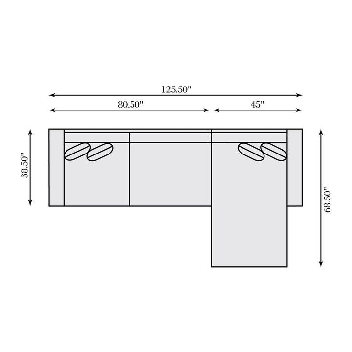 SwayLiving - Nest Fabric Sectional Right - K1734 | SwayLiving