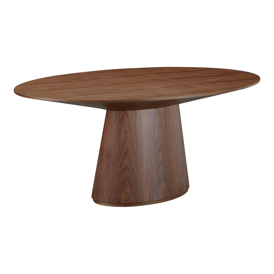 Otago Oval Dining Table Walnut - SwayLiving