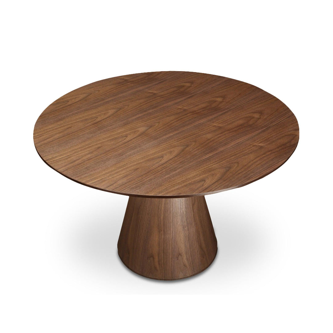 Otago Dining Table Round Walnut - SwayLiving