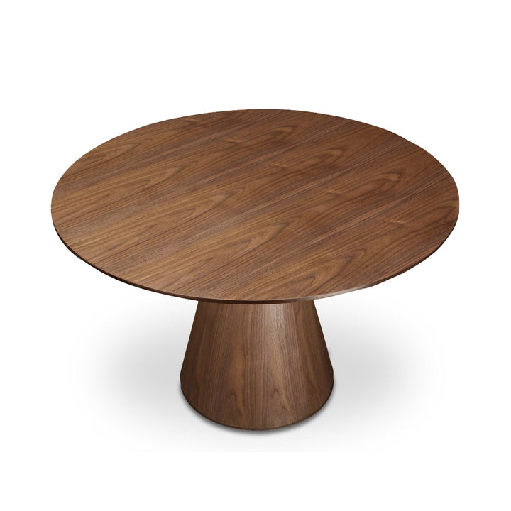 SwayLiving - Otago Dining Table Round Walnut - KC-1028-03-0 | SwayLiving