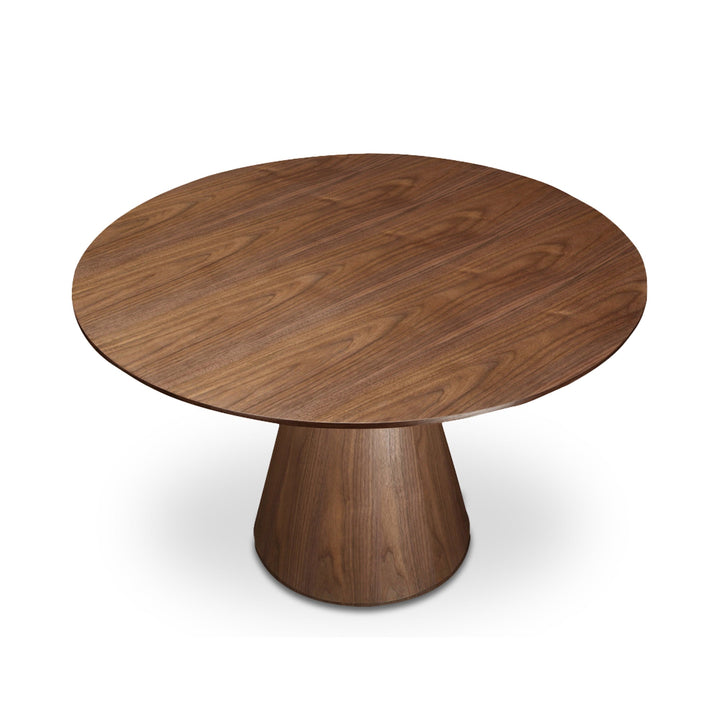 SwayLiving - Otago Dining Table Round Walnut - KC-1028-03-0 | SwayLiving