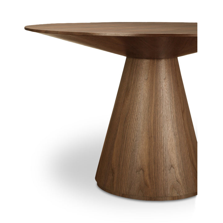 SwayLiving - Otago Dining Table Round Walnut - KC-1028-03-0 | SwayLiving
