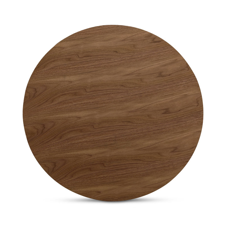 SwayLiving - Otago Dining Table Round Walnut - KC-1028-03-0 | SwayLiving