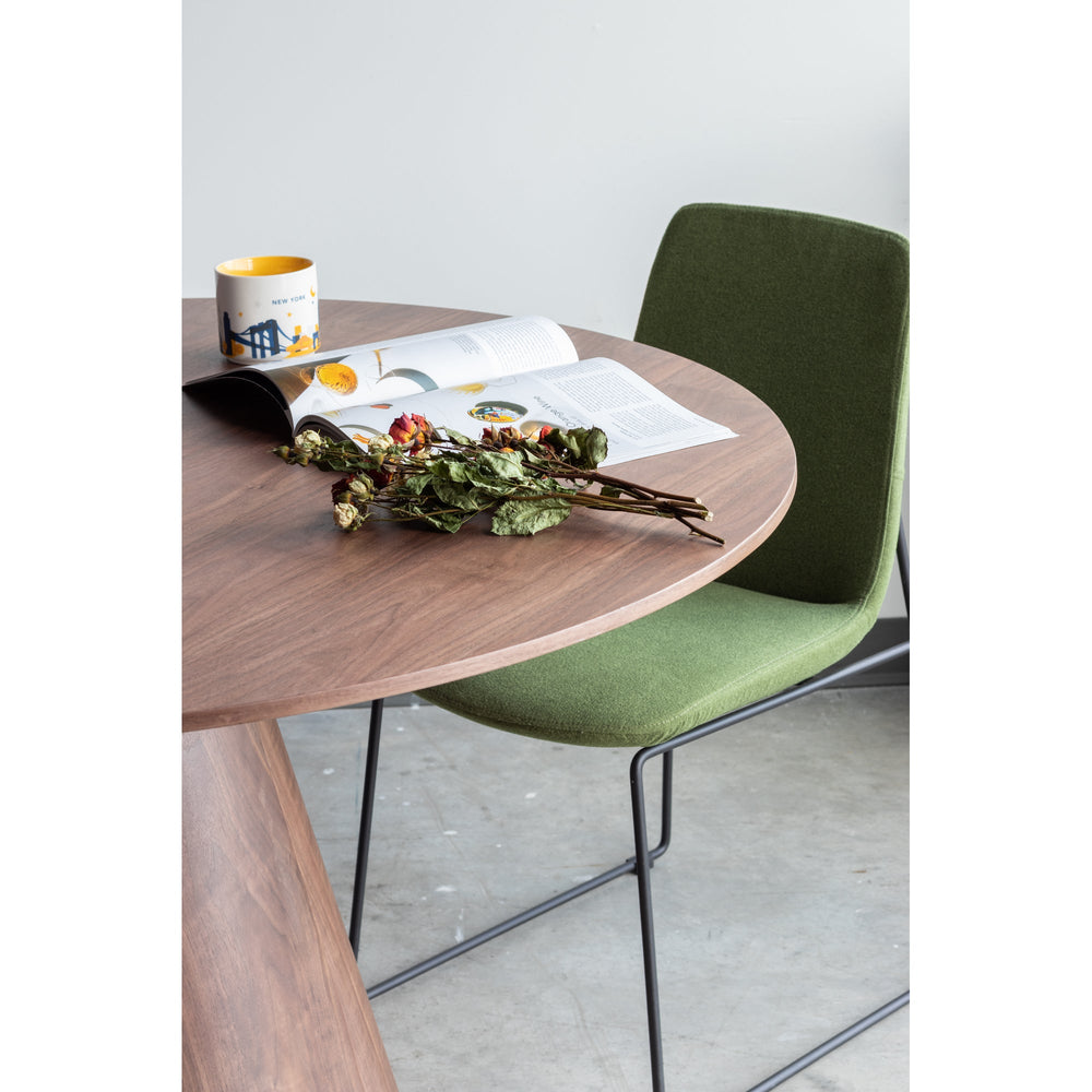 SwayLiving - Otago Dining Table Round Walnut - KC-1028-03-0 | SwayLiving