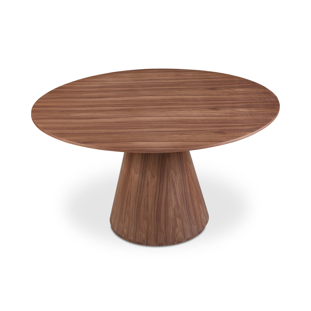 SwayLiving - Otago Dining Table 54In Round Walnut - KC-1029-03-0 | SwayLiving