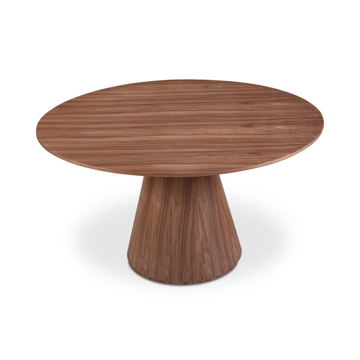 SwayLiving - Otago Dining Table 54In Round Walnut - KC-1029-03-0 | SwayLiving