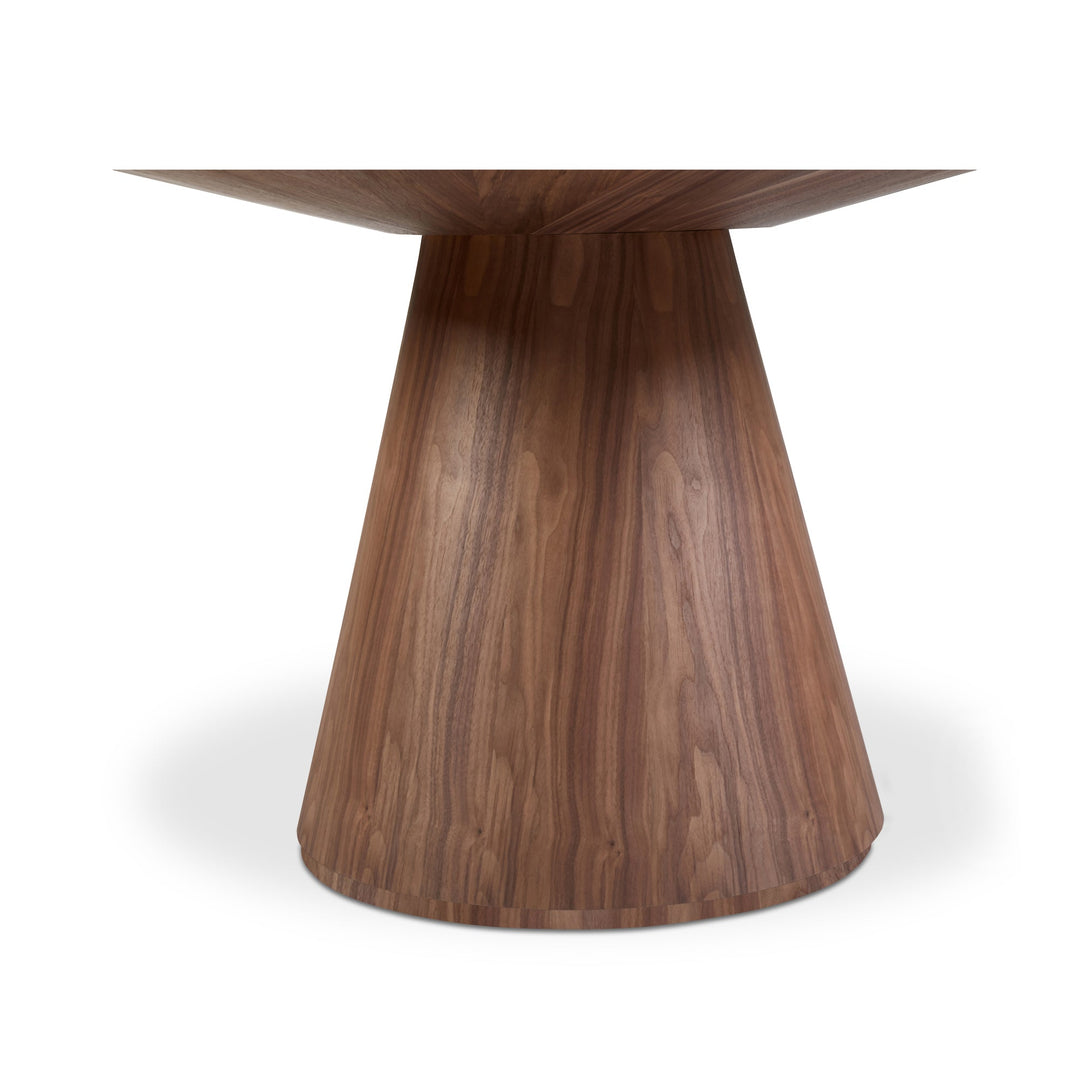 SwayLiving - Otago Dining Table 54In Round Walnut - KC-1029-03-0 | SwayLiving