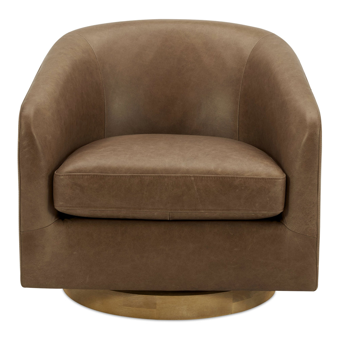 SwayLiving SwayLiving Oscy Leather Swivel Chair