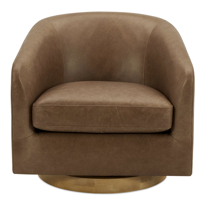 SwayLiving SwayLiving Oscy Leather Swivel Chair