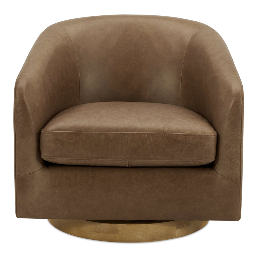 SwayLiving SwayLiving Oscy Leather Swivel Chair