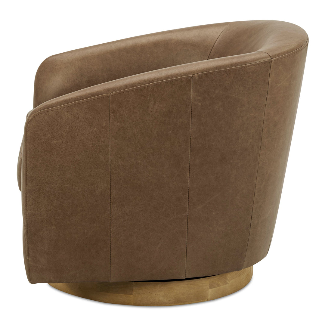 SwayLiving SwayLiving Oscy Leather Swivel Chair