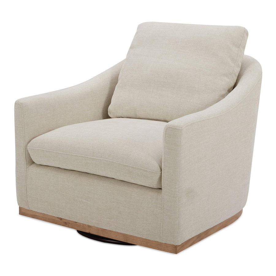 Linden Swivel Chair Soft Beige - SwayLiving