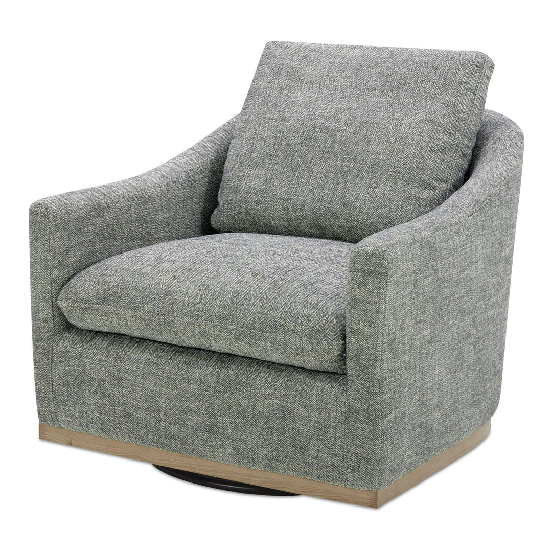 Linden Swivel Chair Slated Moss - SwayLiving