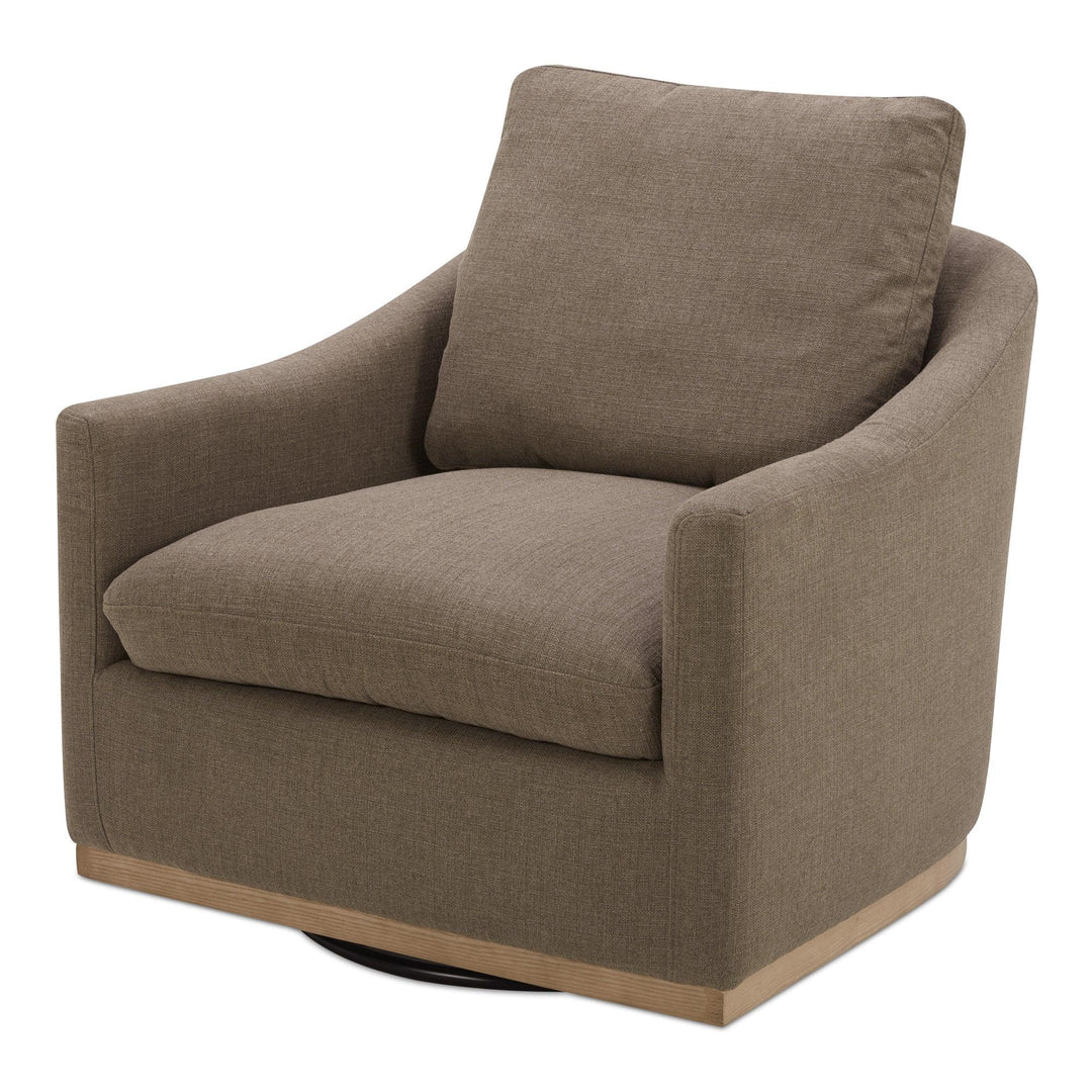 Linden Swivel Chair Soft Taupe - SwayLiving
