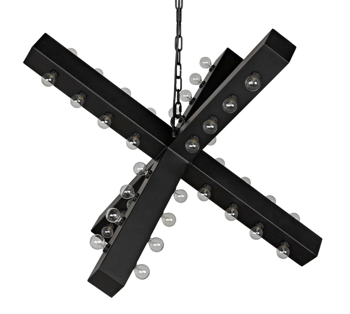 SwayLiving Cruzar Light, Black Steel CHANDELIERS