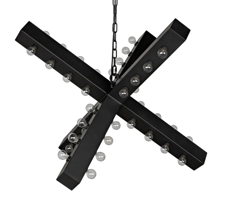 SwayLiving Cruzar Light, Black Steel CHANDELIERS